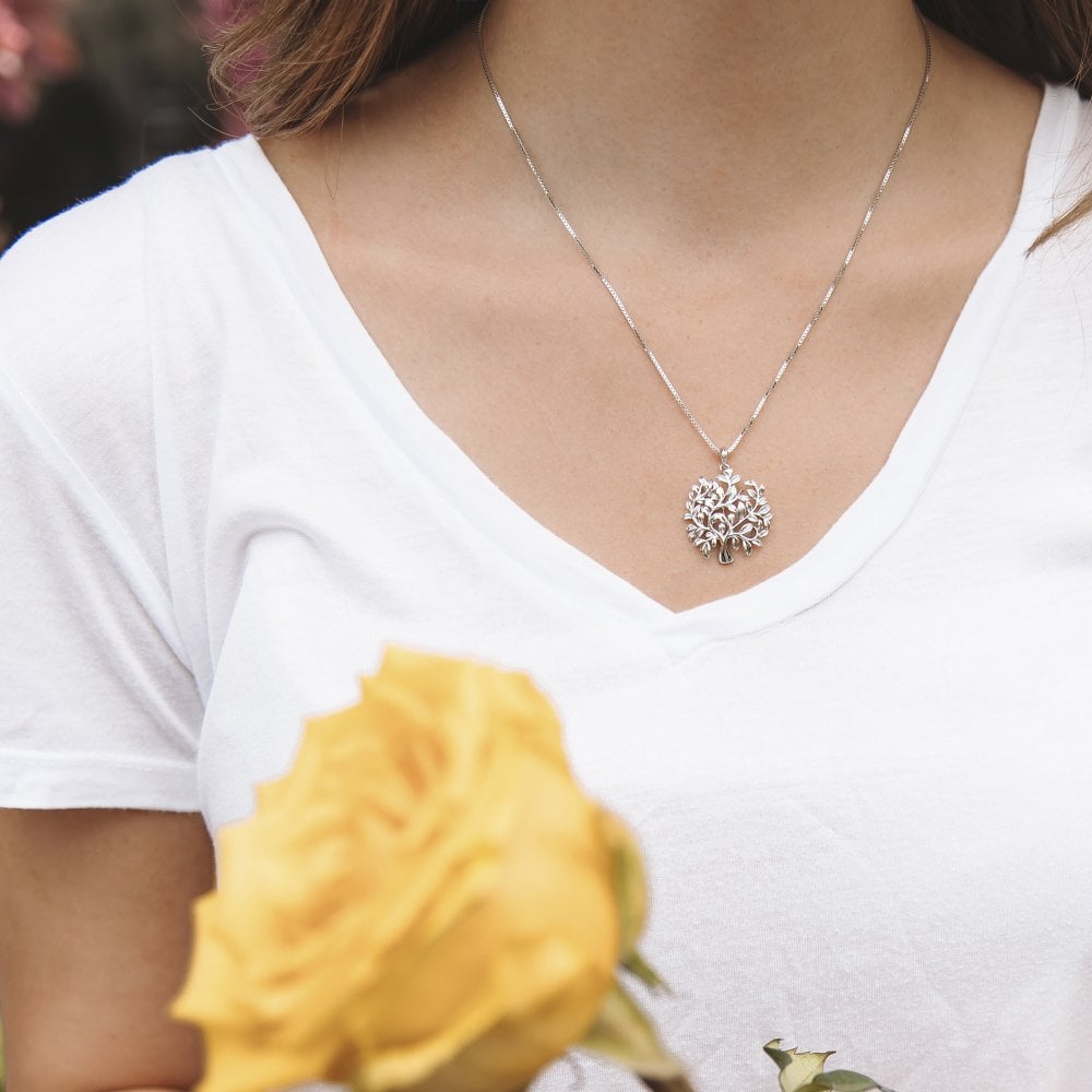 Tree of Life Diamond Name Necklace - Mother's Day Gifts